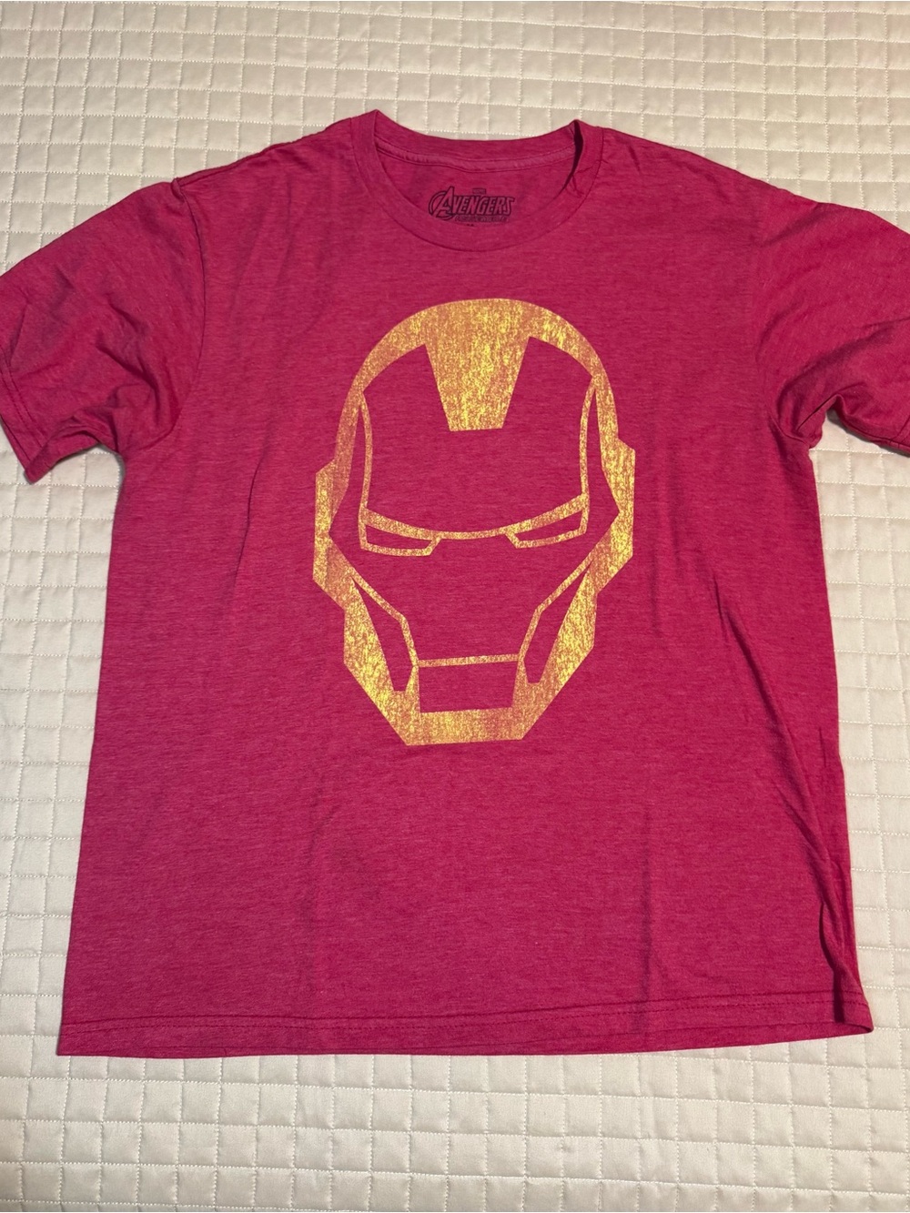 Marvel Avengers Iron Man Gold Helmet Graphic Tee - Men's L